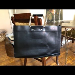 Zara Black bag with metal handles